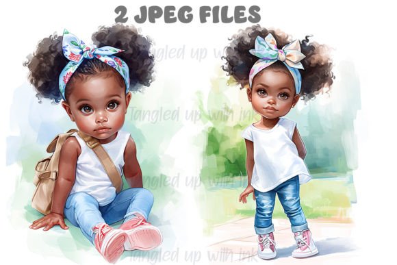 Download African American Girls Clipart Set 7 - African Collection