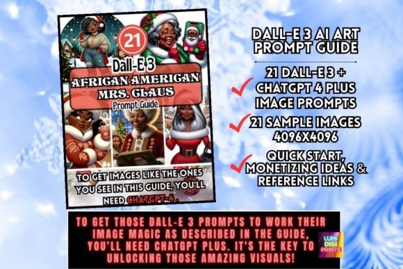Download Dall-E3 African American Mrs Claus Guide - African Collection