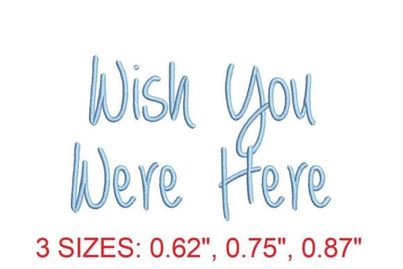Download Wish You Were Here Embroidery Font - Premium Resources