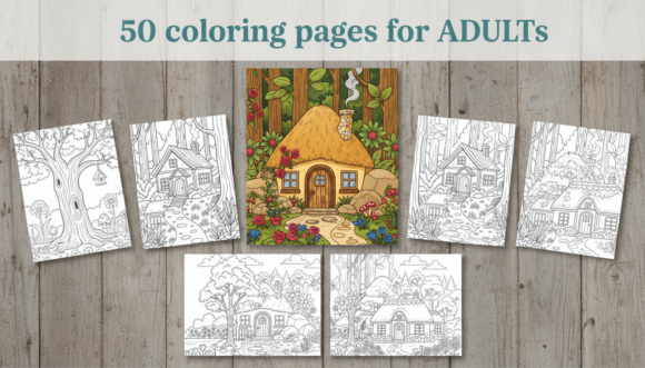 Download 50 Cottagecore Forest Scene Coloring - Premium Resources